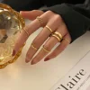 FAXHION Gold Knuckle Rings Set for Women Snake Chain Stacking Ring Vintage BOHO Midi Rings SIze M...