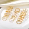 IFKM 51 Pcs Gold Knuckle Rings Set For Women Girls Vintage Stackable Joint Finger Midi Rings Dain...
