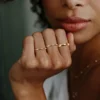 Jstyle 14K Gold Filled Stacking Rings for Women, Minimalist Stackable Gold Rings, Dainty Non Tarn...