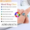 ADRAMATA 925 Sterling Silver Rings for Women Mood Ring Color Change Cubic Zirconia Accents Ring 1...