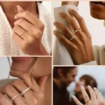 Dochais 5PCS Stackable Gold Silver Rings for Women, Non Tarnish Dainty Cubic Zirconia Rings, 14K ...